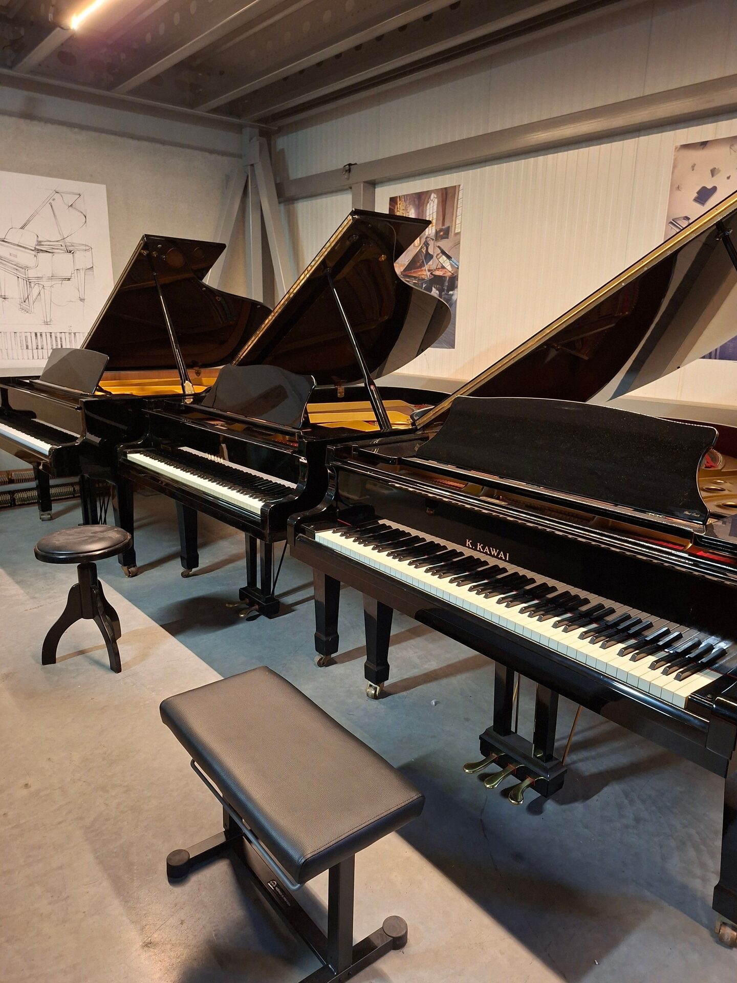 Close-up van pianotoetsen